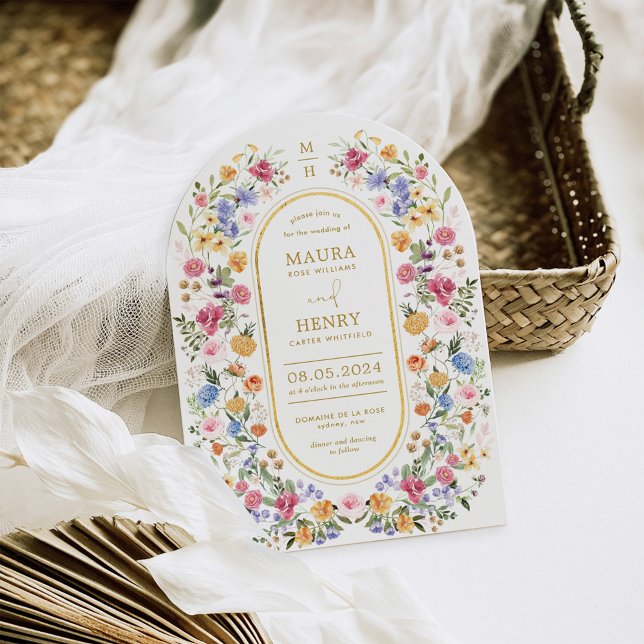 Invitación Dulce Primavera Flor silvestre Meadow Garden Arch  (Subido por el creador)