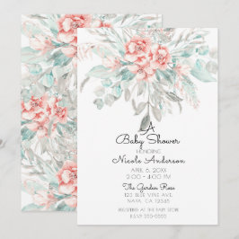 Invitación Dulce Primavera Verano Floral Vegetación Baby Show