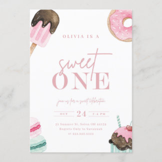Invitación Dulce primer cumpleaños