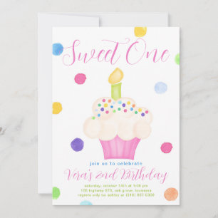 Invitación Dulce Primera Cumpleañera