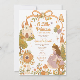 Invitación Dulce Princesa Otoño Reino Encantado Baby Shower