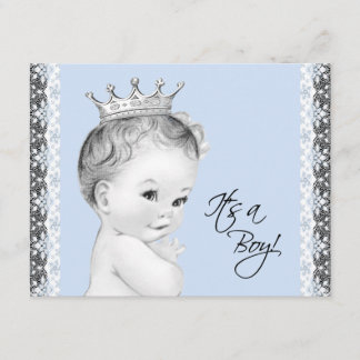 Invitación Dulce Principe Baby Blue Baby Shower