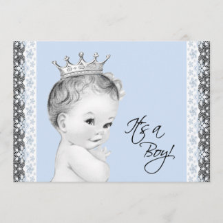 Invitación Dulce Principe Baby Blue Baby Shower