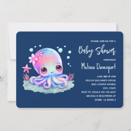 Invitación Dulce Pulpo Criatura Marina Baby Shower