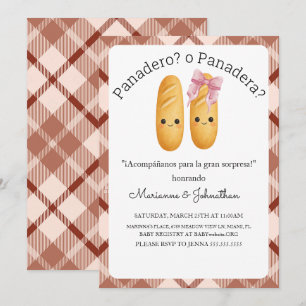 Invitación Dulce Revelación de Bebé Panadero o Panadera 