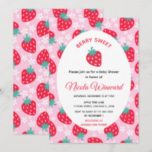 Dulce Rosa de Fresa para Baby Shower