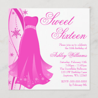 Invitación Dulce rosado 16 del país de las maravillas del