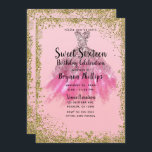Invitación Dulce rosado bonito 16 del vestido de fiesta del<br><div class="desc">Personalizar para cualquier acontecimiento</div>
