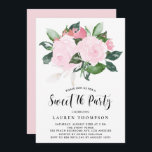 Invitación Dulce Rosas de acuarela rosa dulce Dieciséis Fiest<br><div class="desc">Invitación a una fiesta de bonito y de mujeres Sweet 16 con rosas de acuarela rosa. Esta invitación es perfecta para las duchas de primavera y jardín. Los elementos coincidentes están disponibles.</div>