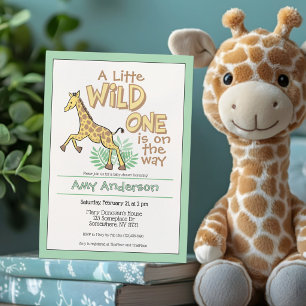 Invitación Dulce Salvaje Está en Camino Cumpleaños de Girafa