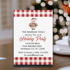 Invitación Dulce Santa Personalizado Navidad Fiesta
