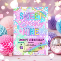 Dulce Sassy Y Nueve Arcoíris Neón Cumpleaños 9