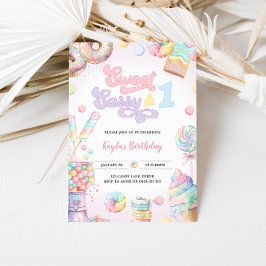 Invitación Dulce Sassy y un Pastel de Vándalos