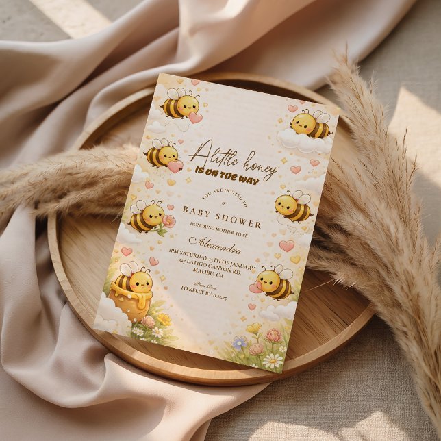 Invitación Dulce Shower de Bebé Abeja de Miel (Subido por el creador)