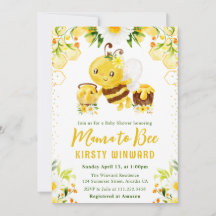 Dulce Shower de Bebé Abeja de Miel Floral Amarillo