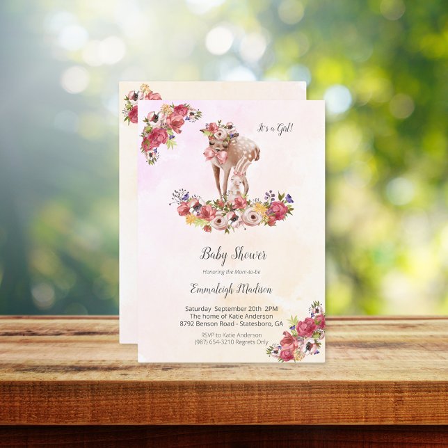 Invitación Dulce Shower de Bebé Boho Chic Floral (Subido por el creador)