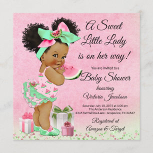 Invitación Dulce Shower de Bebé de Sandía de Verano