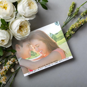 Invitación Dulce simple boda fotográfica Guardar la fecha