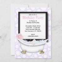 Dulce spa de baño Masaje y Fiesta de belleza invit