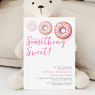 Invitación Dulce Sprinkle Donuts Baby Shower Chica moderno