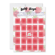 Dulce Tema Fresa Bebé Bingo Ducha Juego