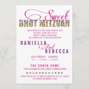 Invitación Dulce temática de Candy BNOT Fiesta conjunto de MI