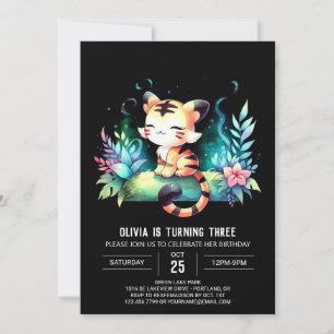 Invitación Dulce Tigre de diversión cumpleaños