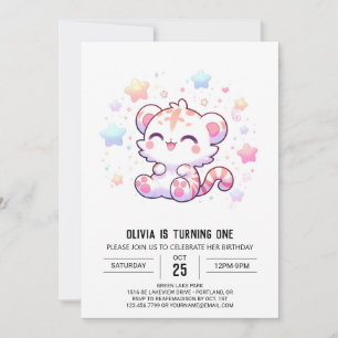 Invitación Dulce Tigre Primer Cumpleaños