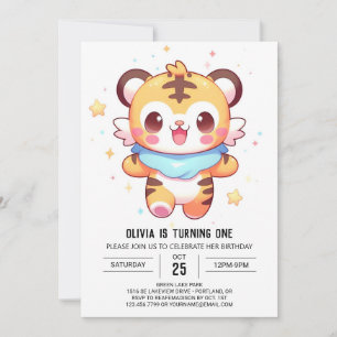 Invitación Dulce Tigre Primer Cumpleaños