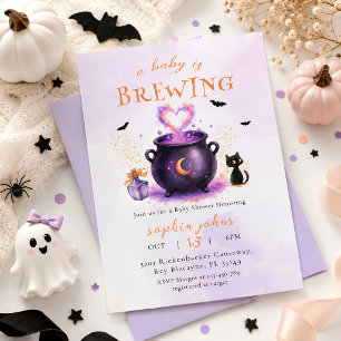 Invitación Dulce un bebé se está gestando Fiesta de Halloween