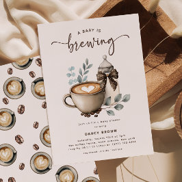 Invitación Dulce 'Un Bebé se está Preparando' Fiesta de Café