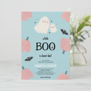 Invitación Dulce "Un pequeño BOO está casi listo" Chica Baby