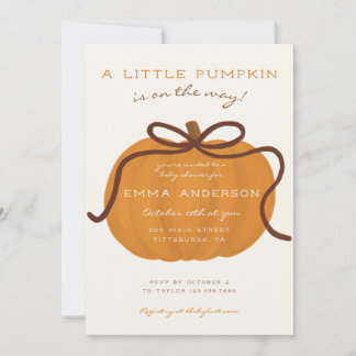 Invitación Dulce Un Pequeño Calabacín Está En Camino Baby Sho