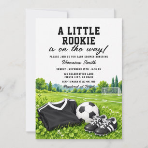 Invitación Dulce Un Poco Novato Fútbol Deportes Niño Baby Sho