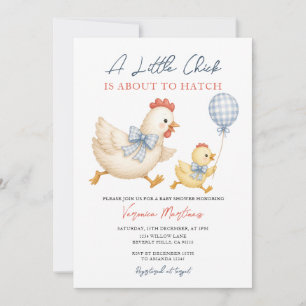 Invitación Dulce Un Pollito Está a Punto de Salir del Cascaró