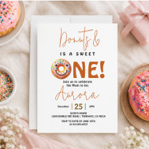 Dulce Uno acuarela lindos donas primer cumpleaños