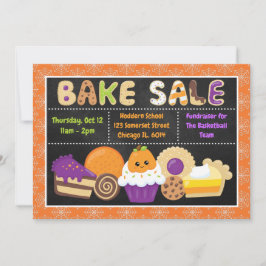 Invitación Dulce venta de horneados escolares de Halloween