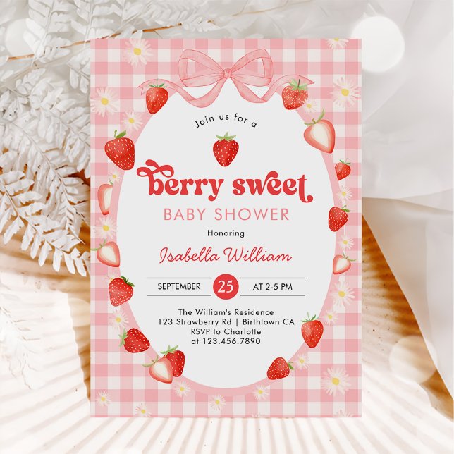 Invitación Dulce Verano de Fresa Baby Shower (Subido por el creador)