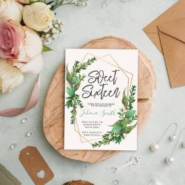 Invitación Dulce verde 16.º cumpleaños