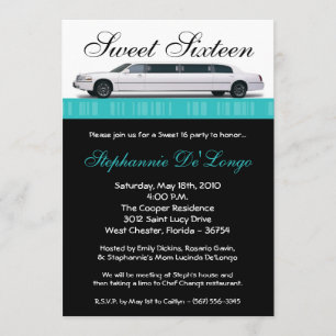 Invitación dulce verde azulado del Limo de 5x7 Turquoi