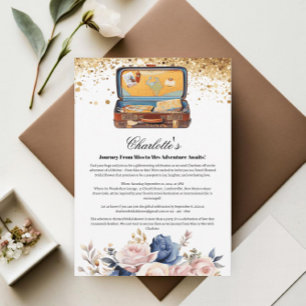 Invitación Dulce viaje de señorita a señora: Despedida de sol