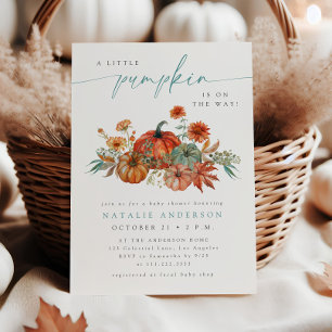 Invitación Dulce y Caprichosa Fiesta de Bebé de Otoño de Cala