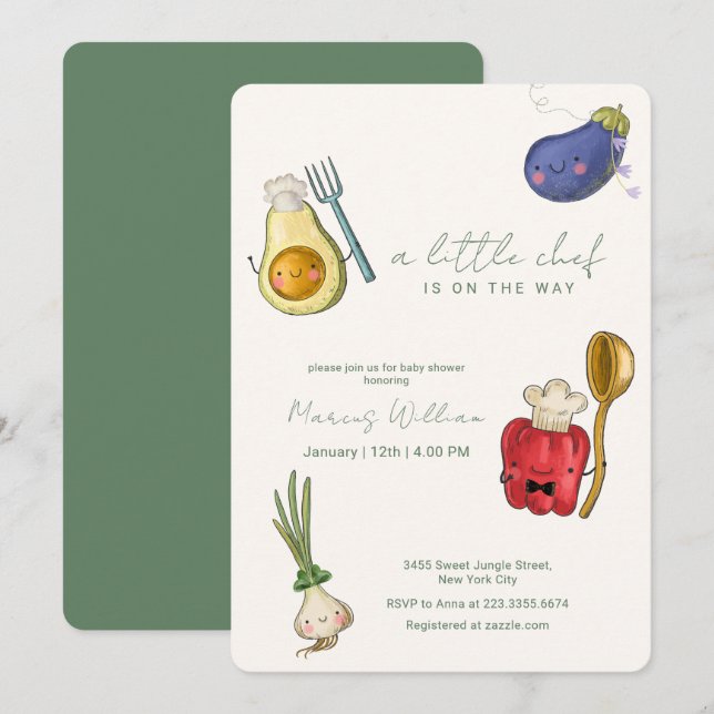 Invitación Dulce y Caprichosa Fiesta de Cumpleaños del Pequeñ (Anverso / Reverso)