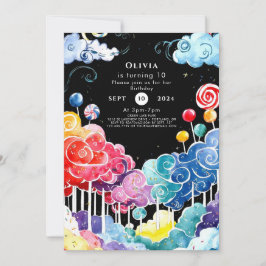 Invitación Dulce y caprichoso cumpleaños de Candyland