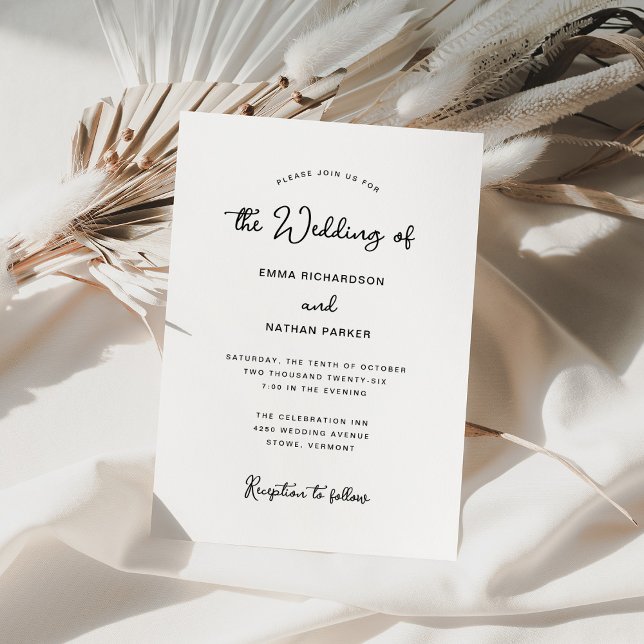 Invitación Dulce y caprichoso | el Boda de | (An elegant, whimsical wedding invitation)