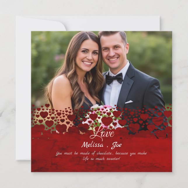 Invitación Dulce y diversión foto personalizada Día de San Va (Anverso)
