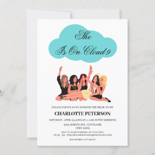Invitación Dulce y Divertida Despedida de Soltera Cloud 9