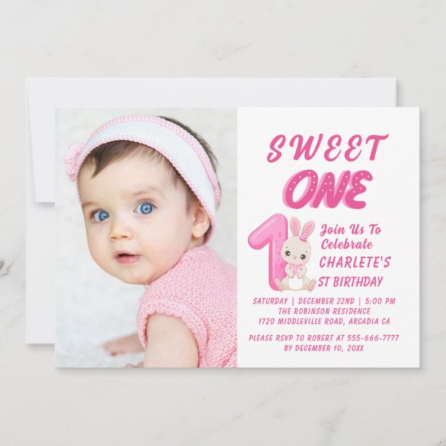Invitación Dulce y divertida Navidad, foto de cumpleaños núme (Anverso)