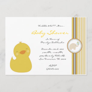 Invitación Dulce y dulce Baby Shower inerte amarillo