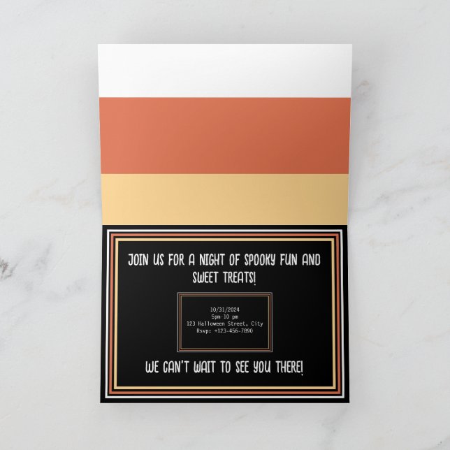 Invitación Dulce y Espeluznante (Interior)